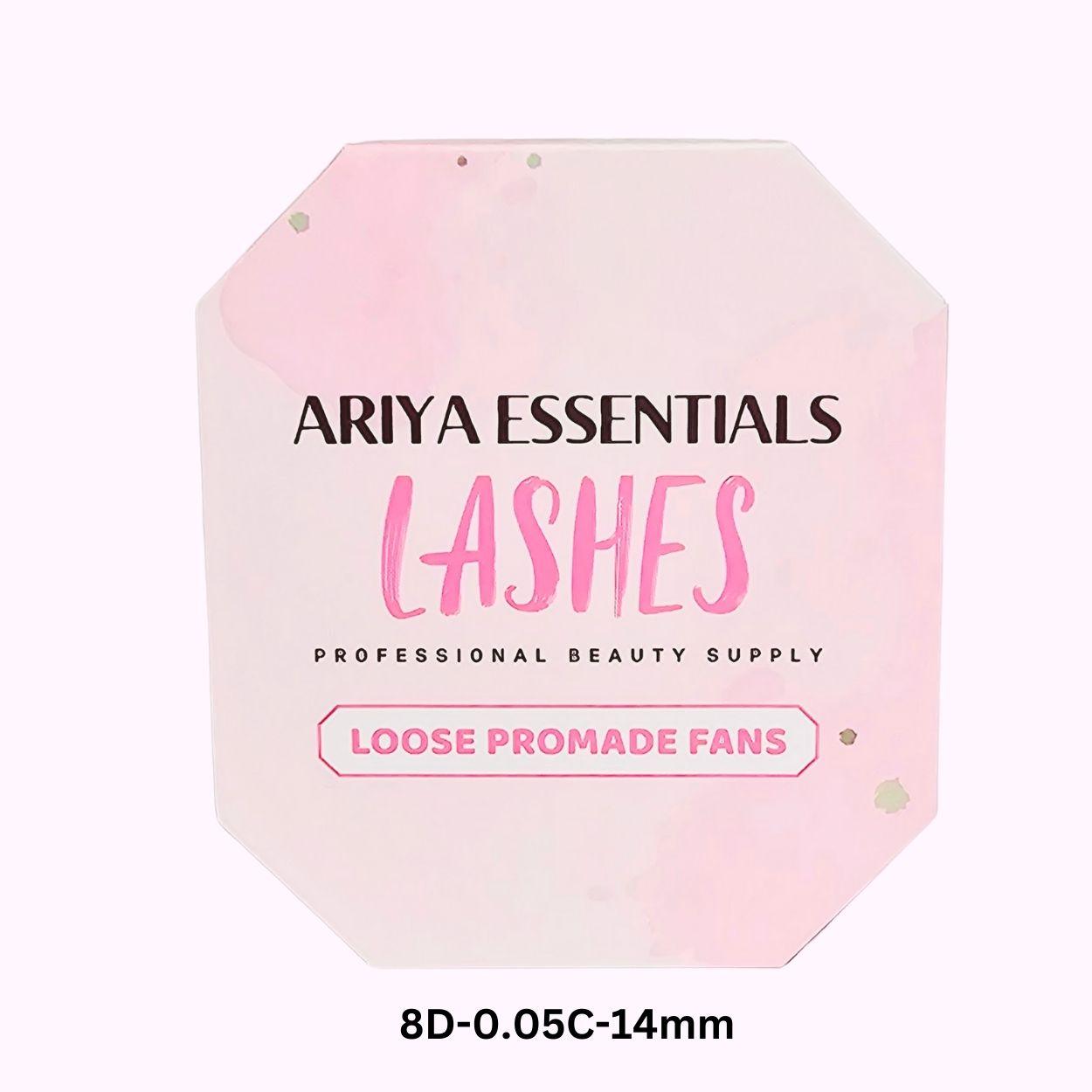 Premium Promade Loose Fans Eyelash Extensions | 8D-0.05C-14mm - Ariya Lashes