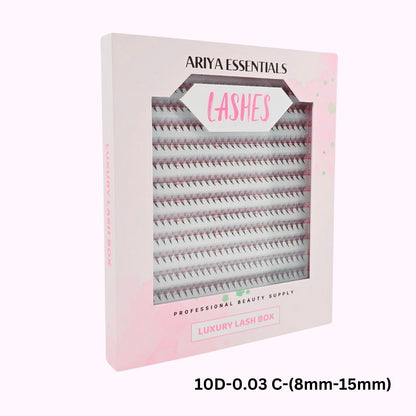 Premium Mixbook ProMade Eyelash Extensions Fan | 10D-0.03 C-(8mm-15mm) - Ariya Lashes