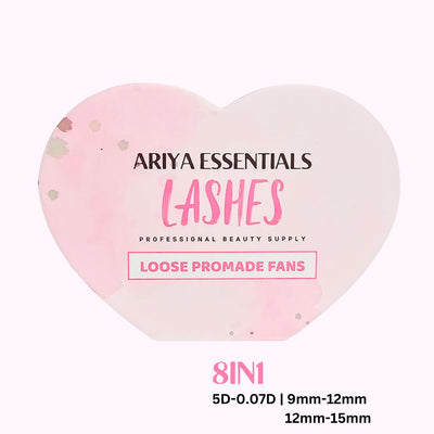 8IN1 Promade Mixed 1000 Fans | 5D-0.07D-(9-12mm | 12-15mm) - Ariya Lashes