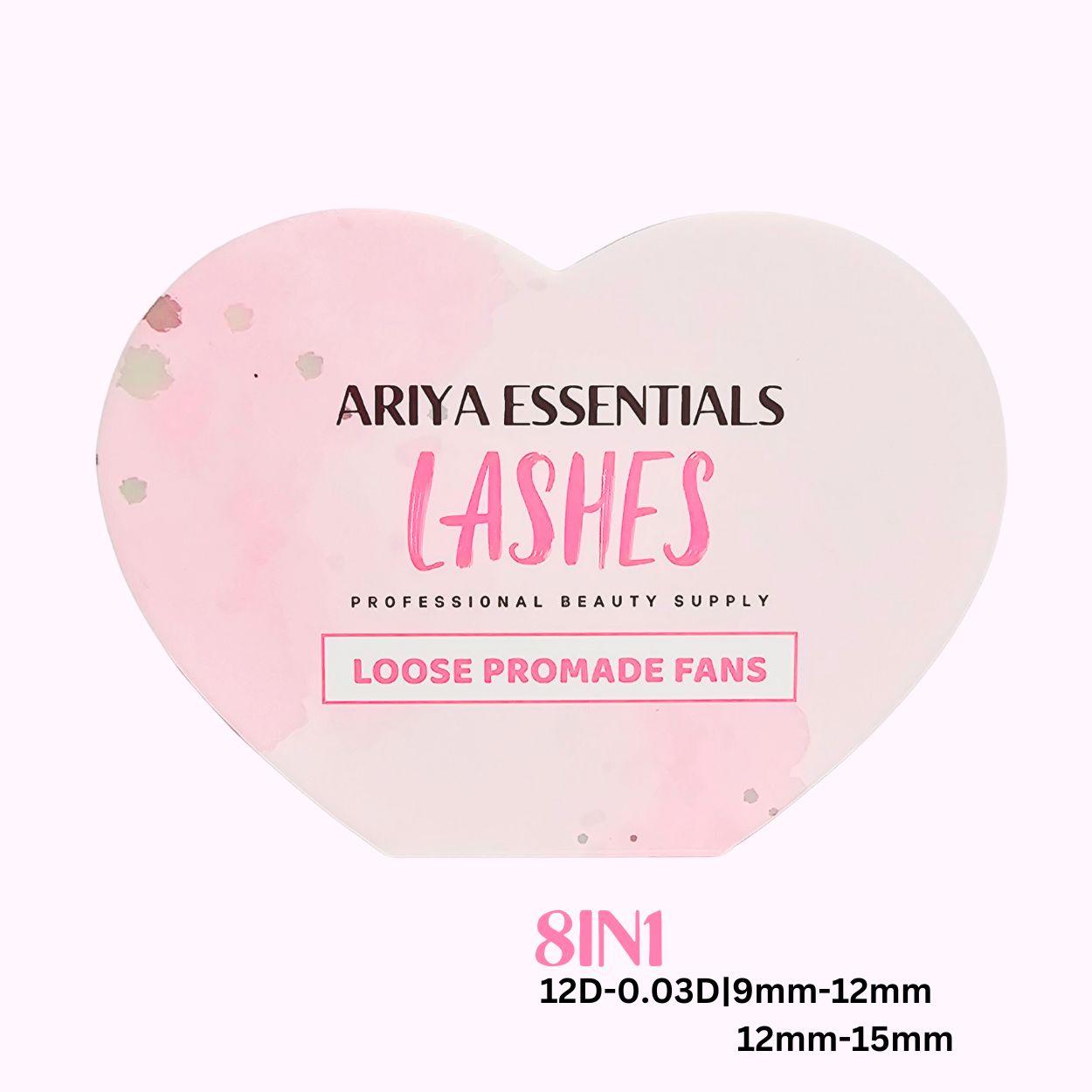 8IN1 Promade Mixed 1000 Fans | 12D-0.03D-(9-12mm | 12-15mm) - Ariya Lashes