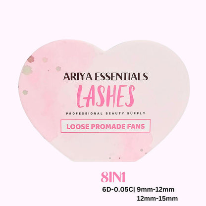 8IN1 Promade Mixed 1000 Fans | 6D-0.05C-(9-12mm | 12-15mm) - Ariya Lashes