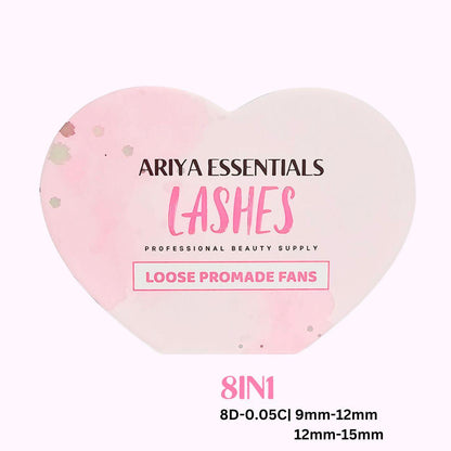 8IN1 Promade Mixed 1000 Fans | 8D-0.05C-(9-12mm | 12-15mm) - Ariya Lashes