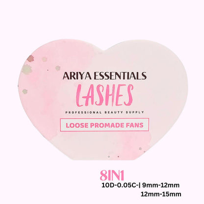 8IN1 Promade Mixed 1000 Fans | 10D-0.05C-(9-12mm | 12-15mm) - Ariya Lashes