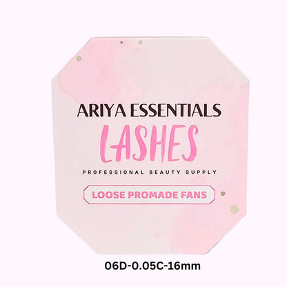Premium Promade Loose Fans Eyelash Extensions | 06D-0.05C-16mm - Ariya Lashes