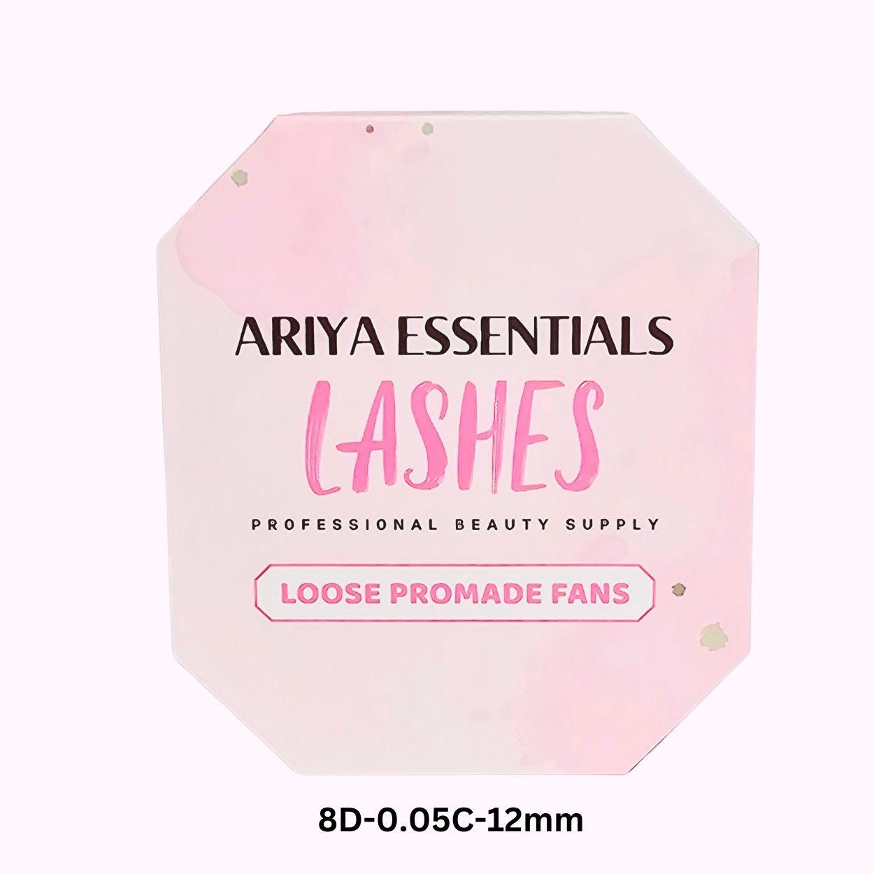 Premium Promade Loose Fans Eyelash Extensions | 8D-0.05C-12mm - Ariya Lashes