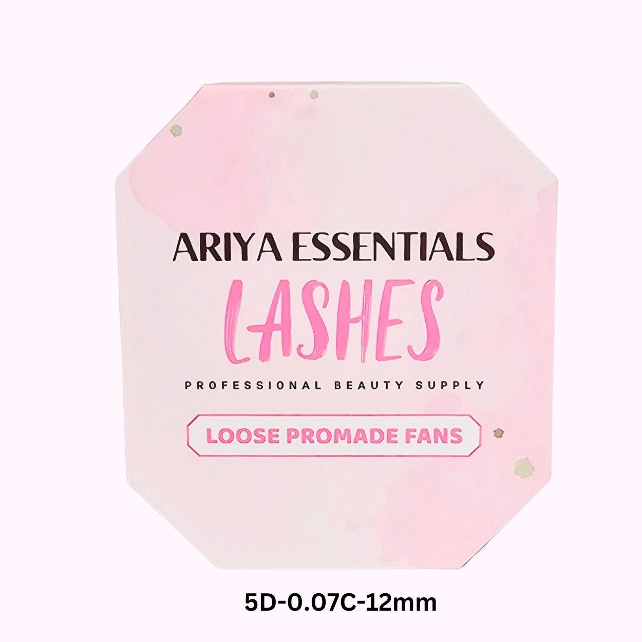 Premium Promade Loose Fans Eyelash Extensions | 5D-0.07C-12mm - Ariya Lashes