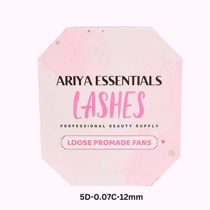 Premium Promade Loose Fans Eyelash Extensions | 5D-0.07C-12mm - Ariya Lashes