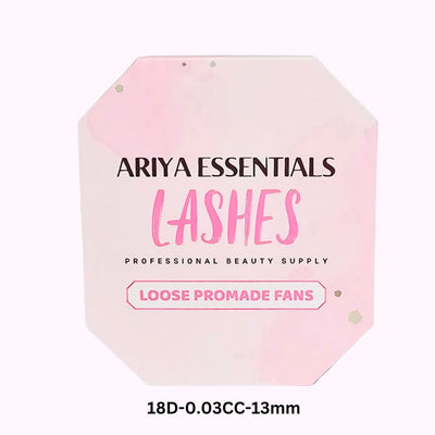 Premium Promade Loose Fans Eyelash Extensions | 18D-0.03CC-13mm - Ariya Lashes