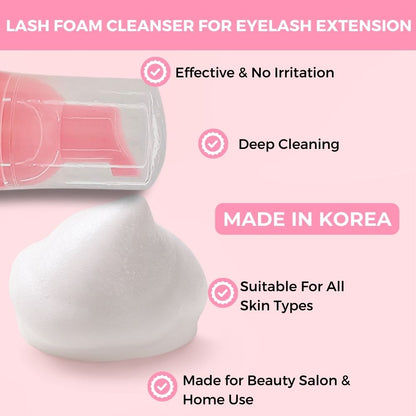 Lash Shampoo for Dry & Sensitive Skin, Natural Formula, No Scent and No Irritation-Made In Korea - Ariya Lashes